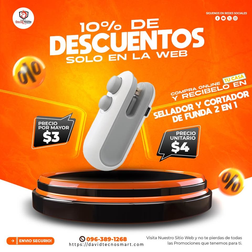 Sellador y Cortador de Funda 2 en 1