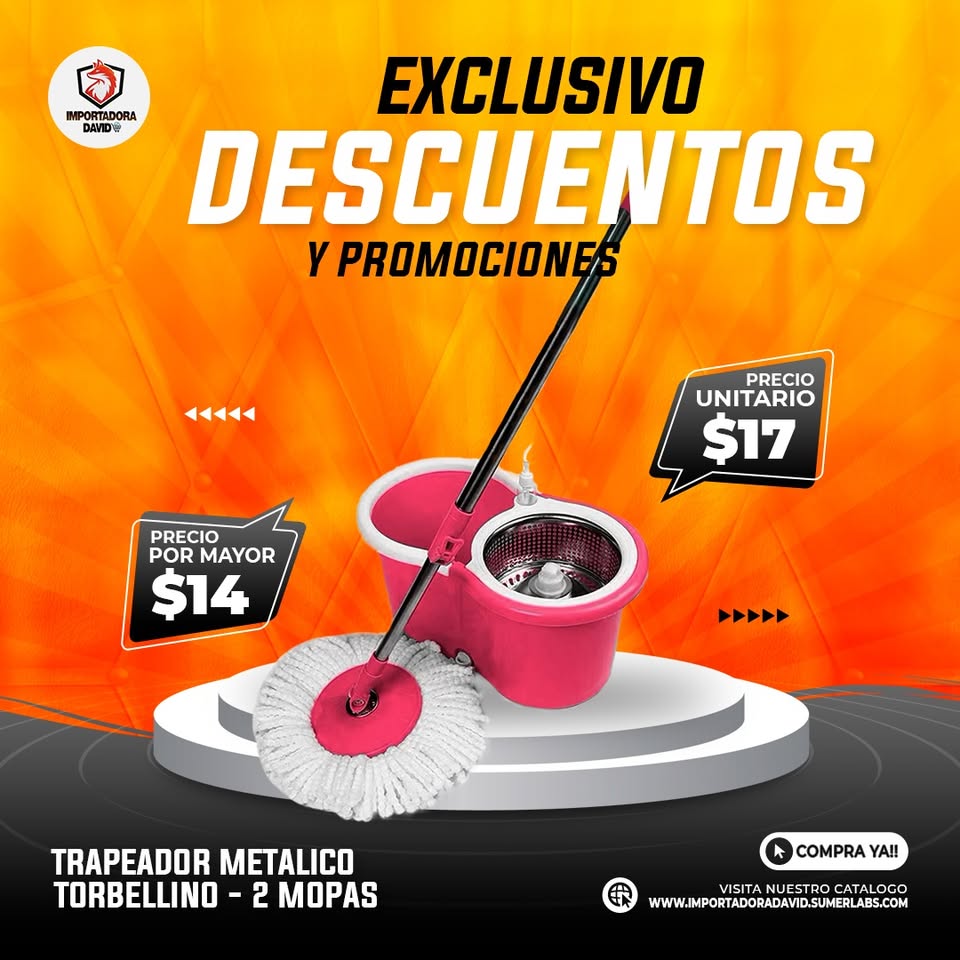 Trapeador Metálico Torbellino 2 Mopas