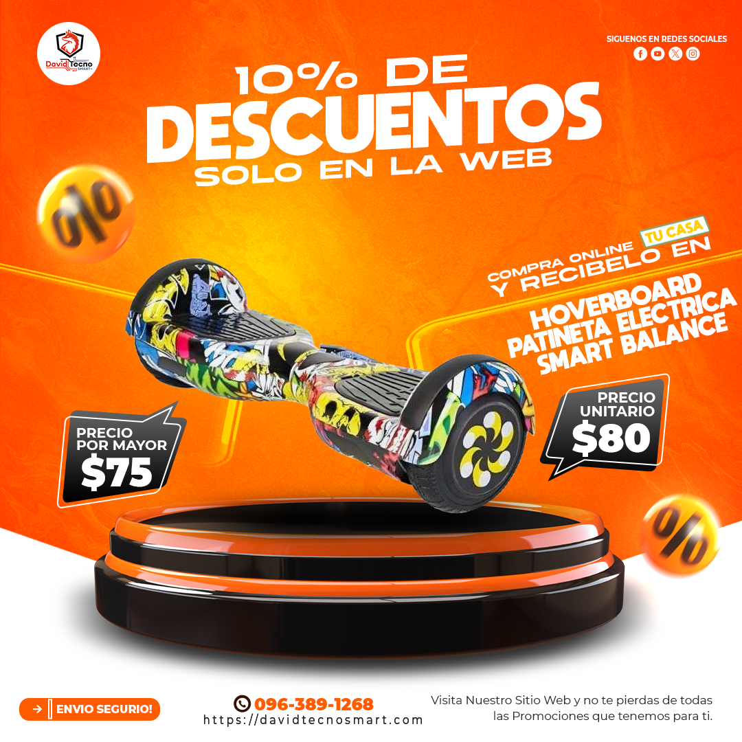 Hoverboard Patineta Eléctrica Smart Balance