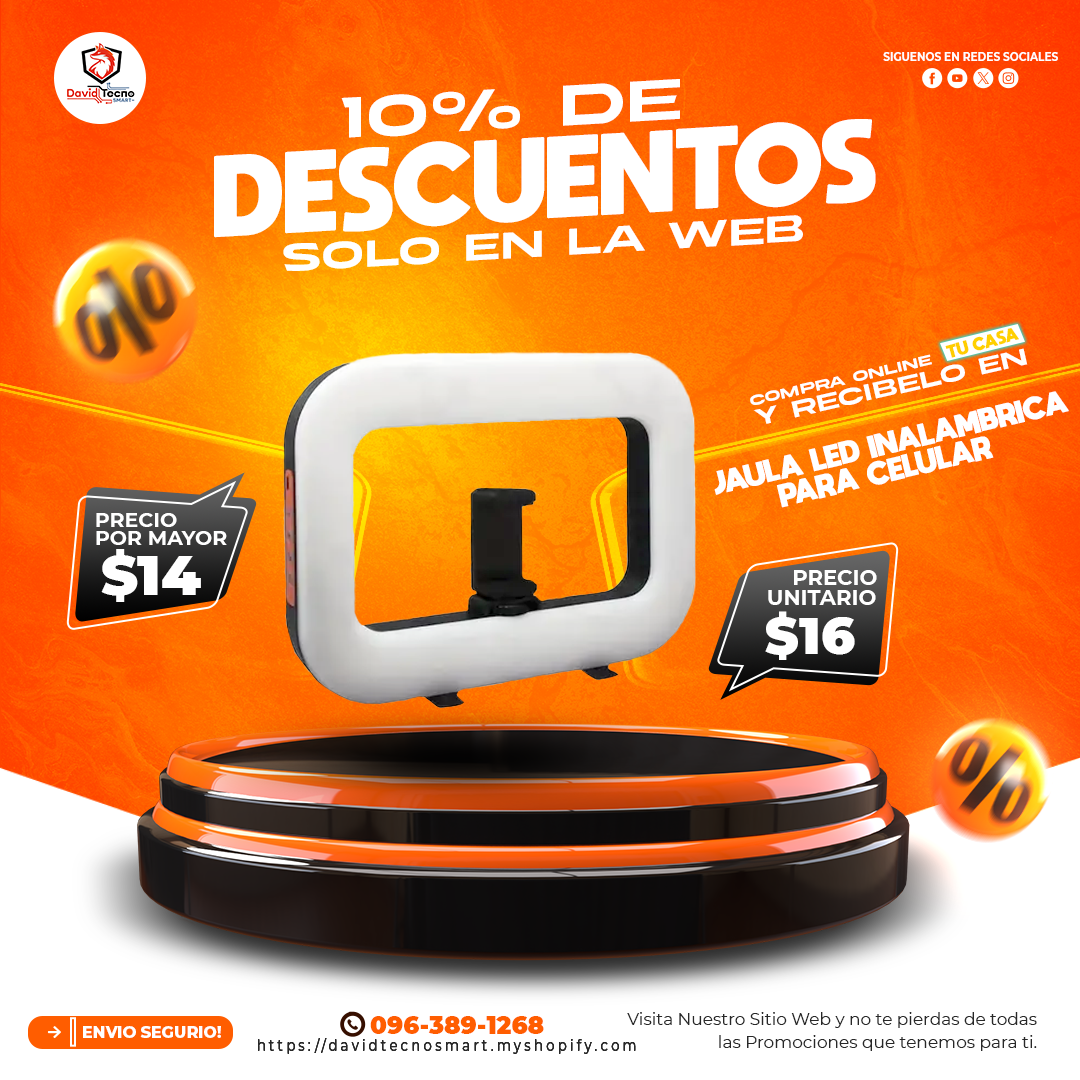 Jaula Led Inalambrica para Celular