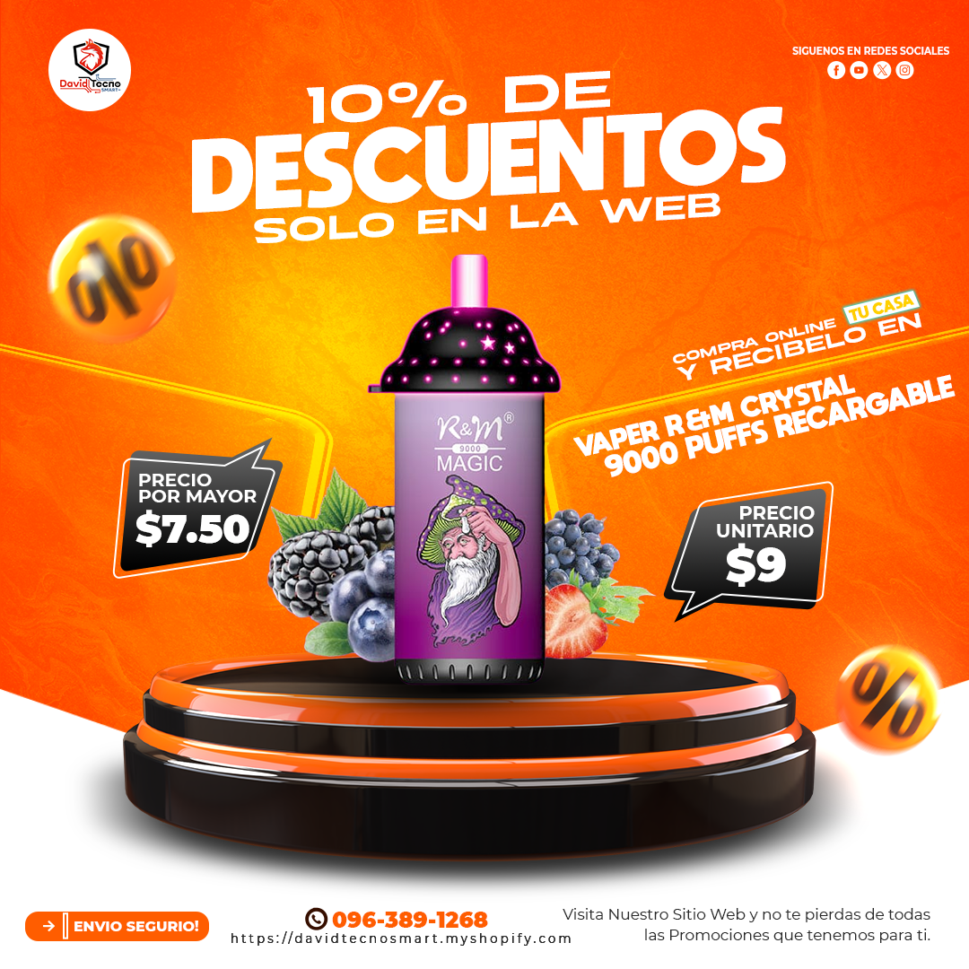 Vapers R&M Crystal 9000 Puffs Recargable