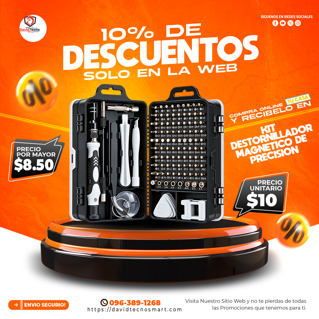 Kit Destornillador Magnetico de Presicion