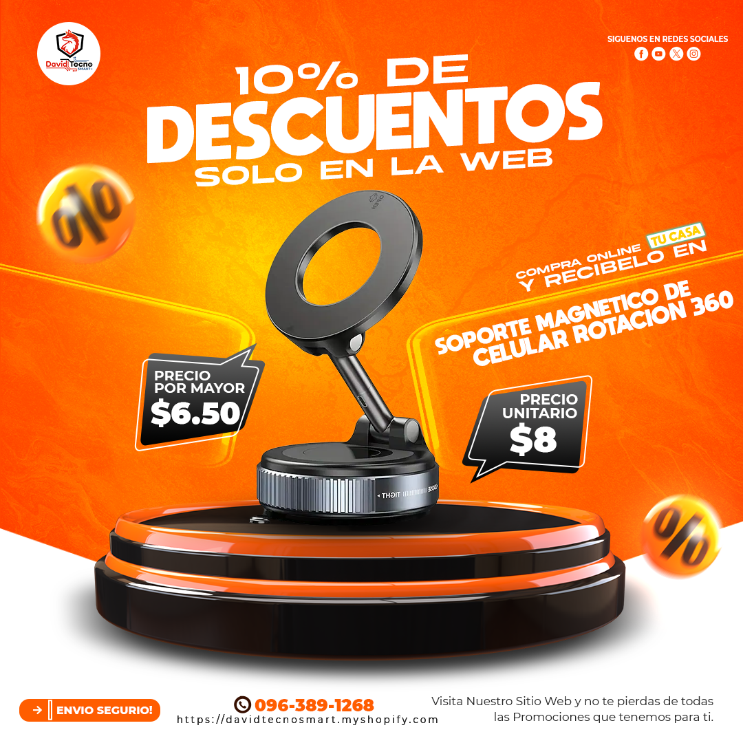 Soporte Magnético para Celular Rotación 360