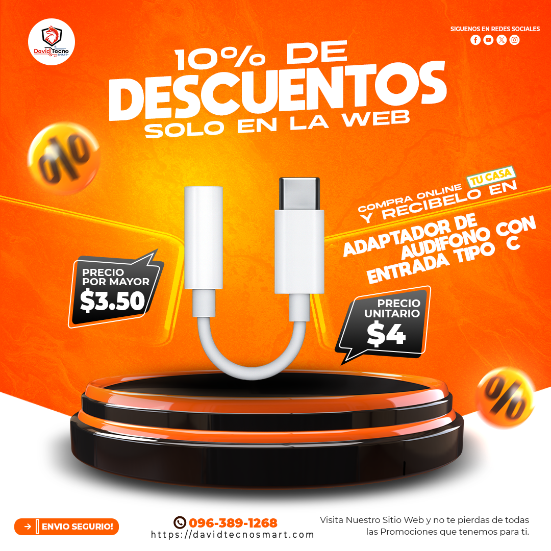 Adaptador de AudÃfonos con Entrada Tipo C