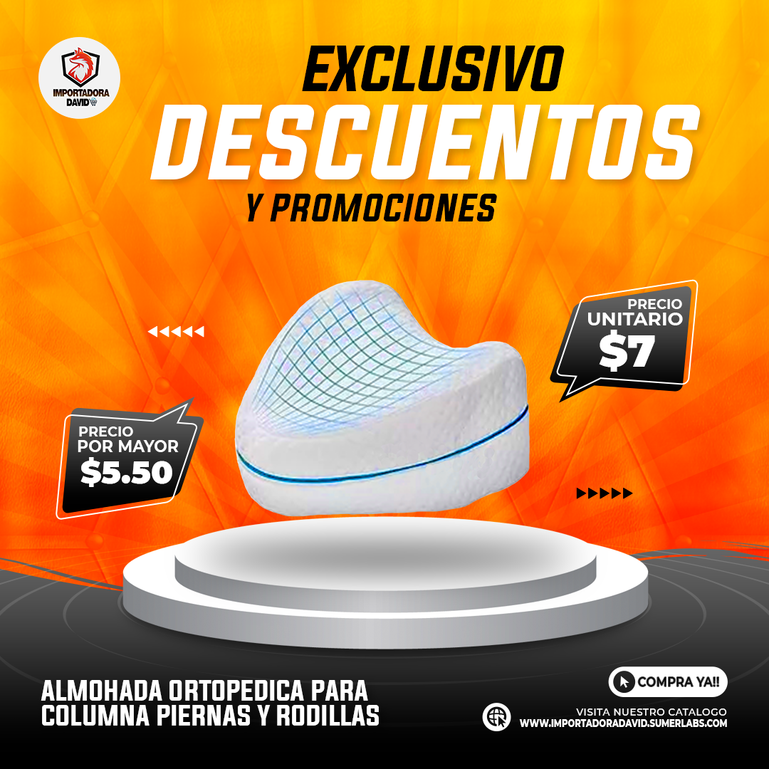 Almohada Ortopedica para Columna Piernas y Rodillas