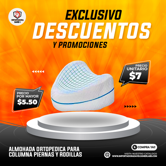 Almohada Ortopedica para Columna Piernas y Rodillas