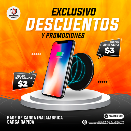 Base de Carga Inalambrica para Celular Carga Rapida