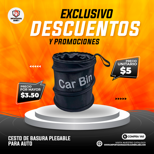 Cesto de Basura Plegable para Auto