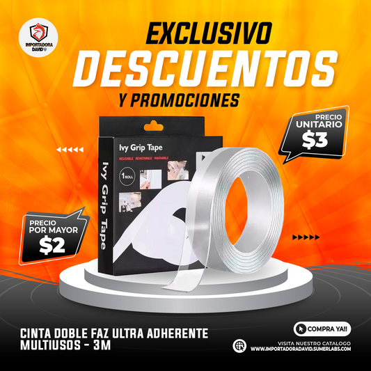 Cinta Doble Faz Ultra Adherente Multiusos - 3M