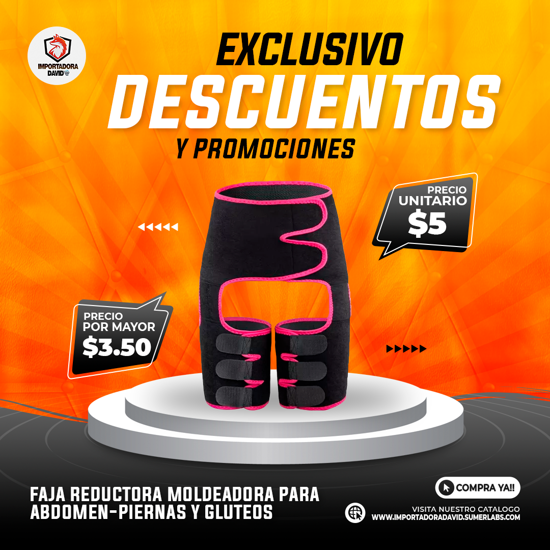 Faja Reductora Moldeadora para Abdomen Piernas y Glutios