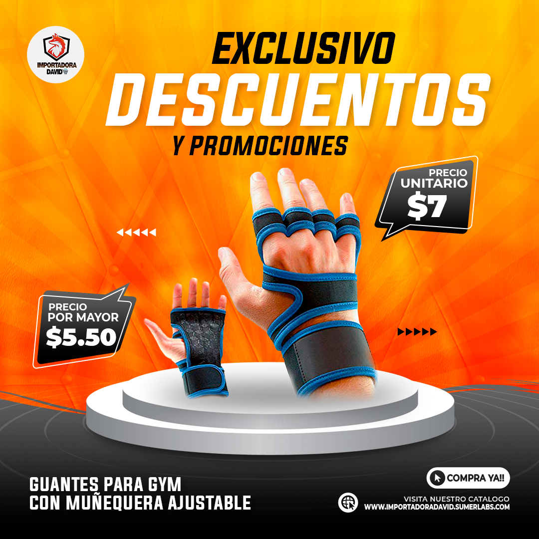 Guantes para Gym con Muñequera Ajustable
