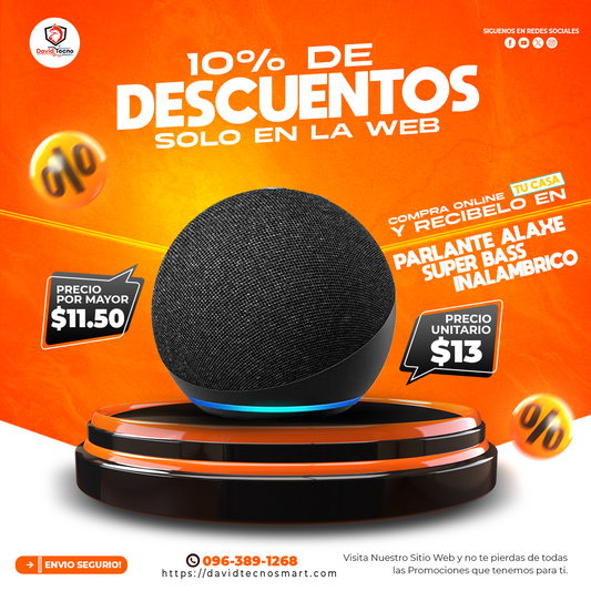 Parlante Alaxe Súper Bass Inalámbrica