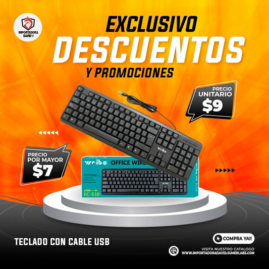 Teclado Weibo con Cable USB