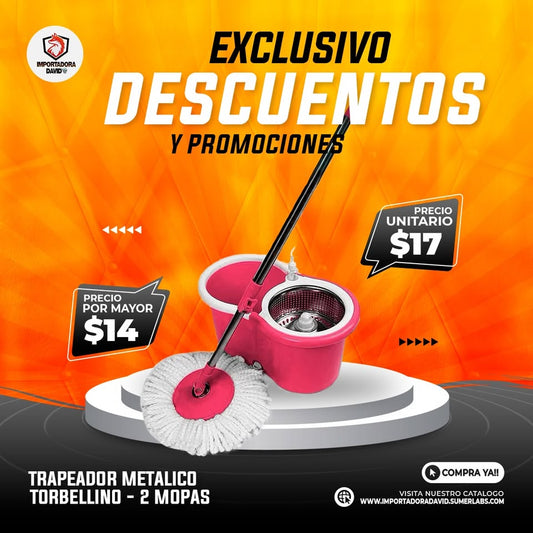 Trapeador Metálico Torbellino 2 Mopas