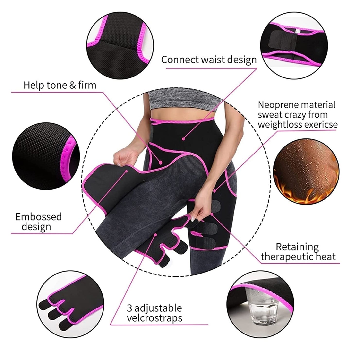 Faja Reductora Moldeadora para Abdomen Piernas y Glutios