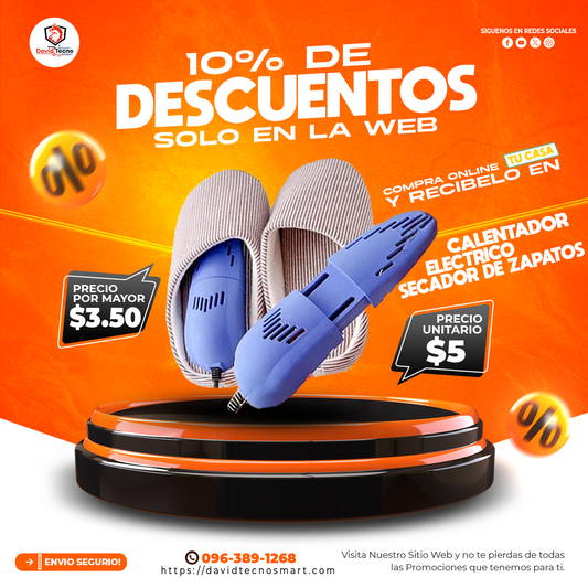 Calentador Electrico Secador de Zapatos