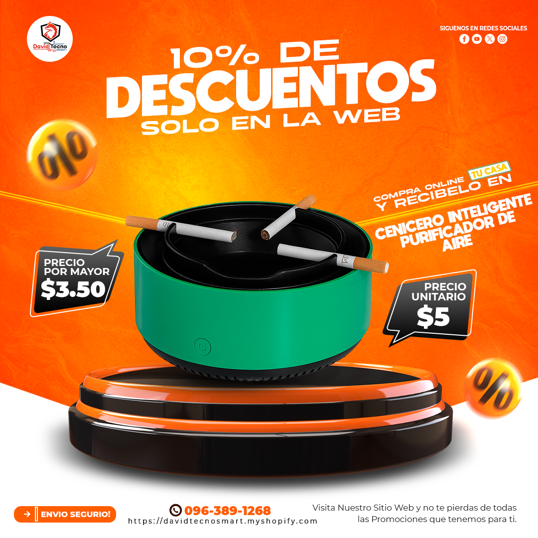 Cenicero Inteligente Purificador de Aire
