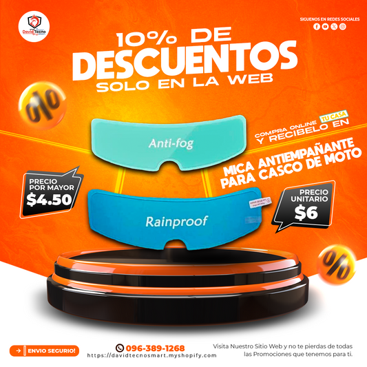 Mica Antiempañante para Casco de Moto