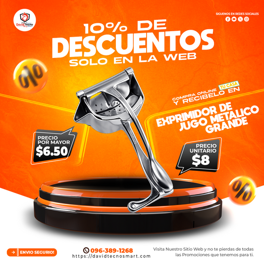 Exprimidor de Jugo Metalico Grande