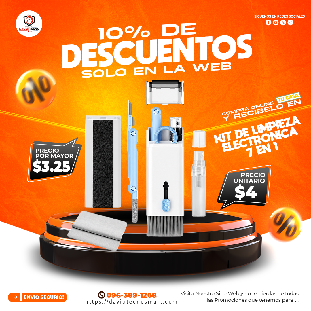 Kit de Limpieza Electronica 7 en 1