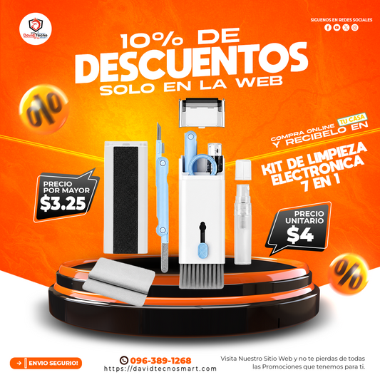 Kit de Limpieza Electronica 7 en 1