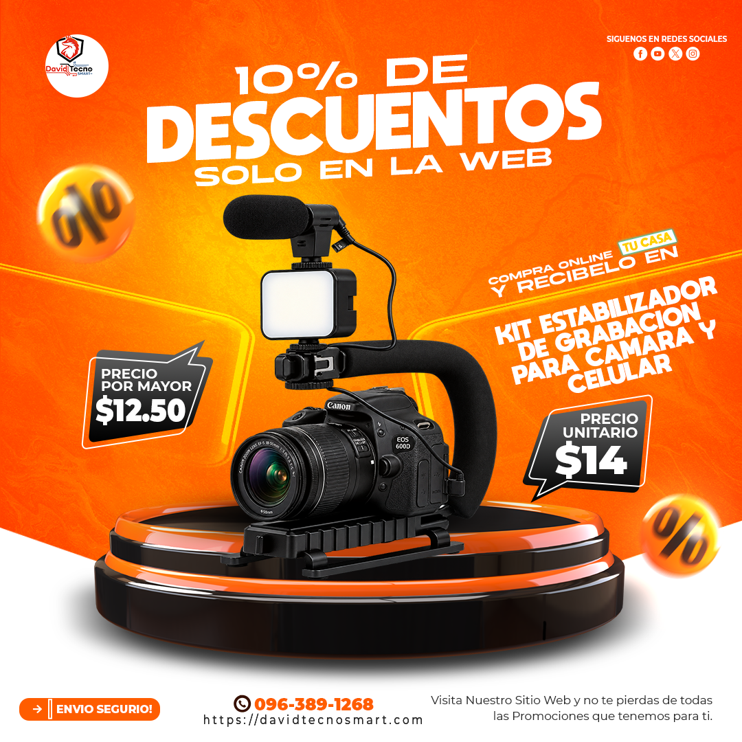 Kit Estabilizador de Grabacion para Camara y Celular