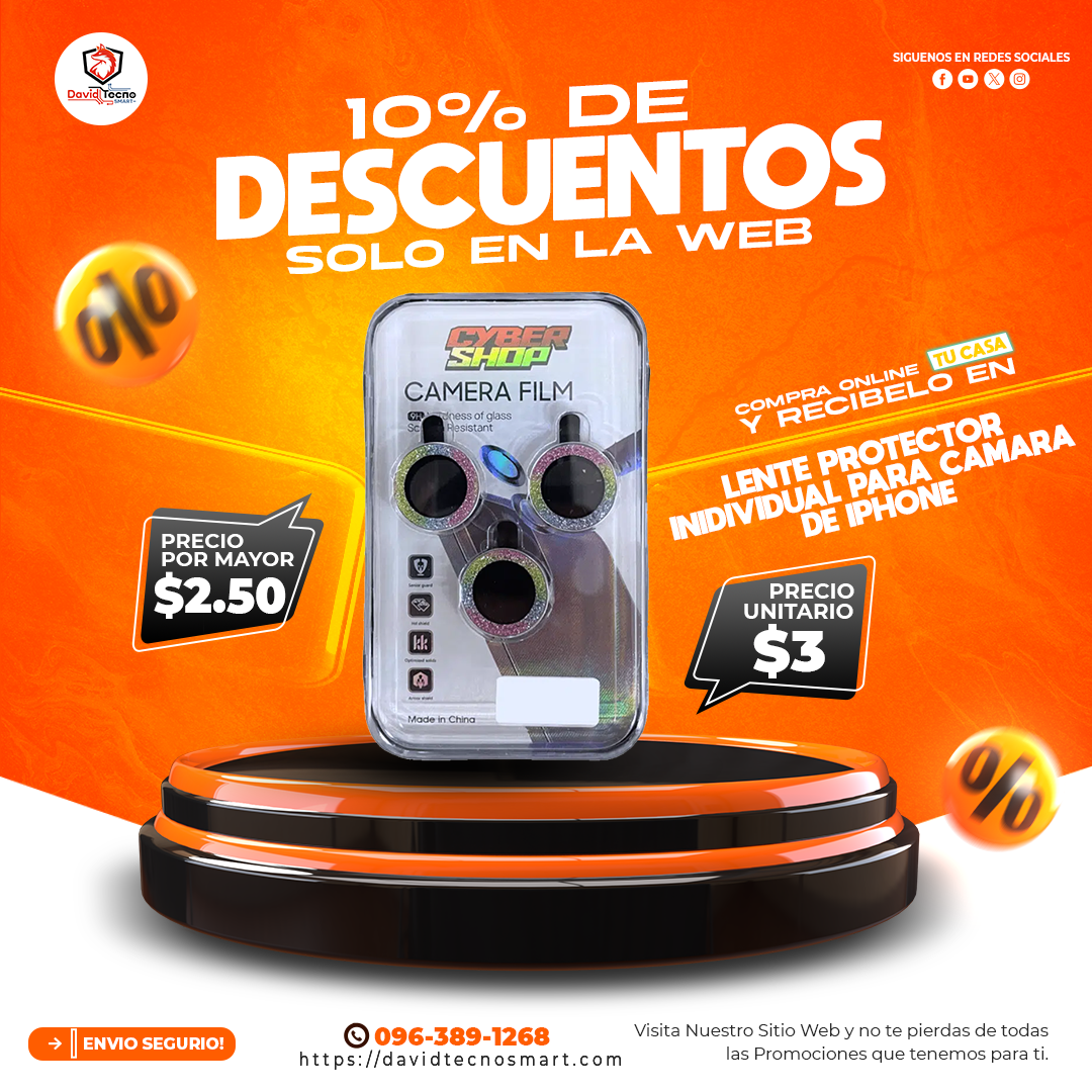 Lente Protector Individual para Camara de Iphone