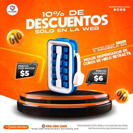 Molde Dispensador de Cubos de Hielo Retractil