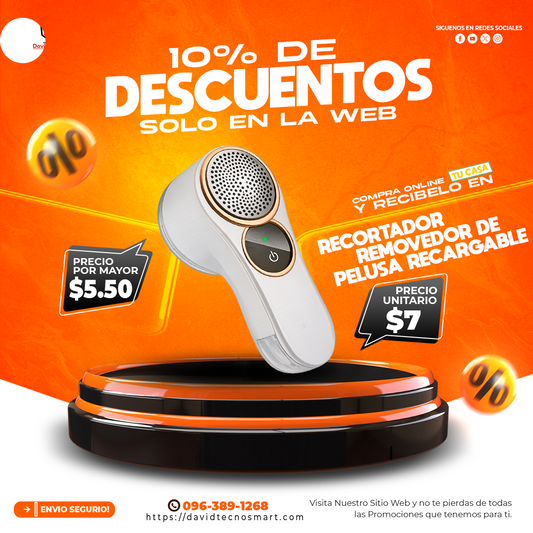 Recortador Removedor de Pelusa Recargable