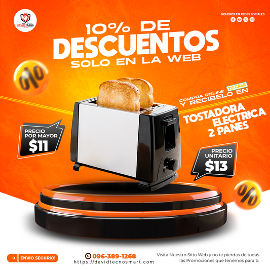 Tostadora Electrica 2 Panes