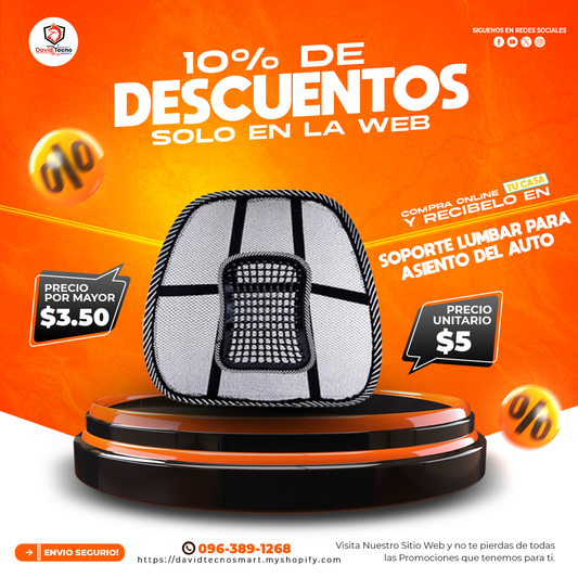 Soporte Lumbar para Asiento del Auto