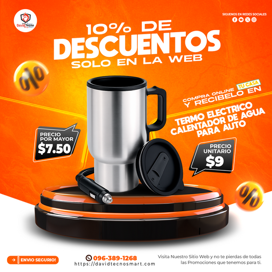 Termo Electrico Calentador de Agua para Auto
