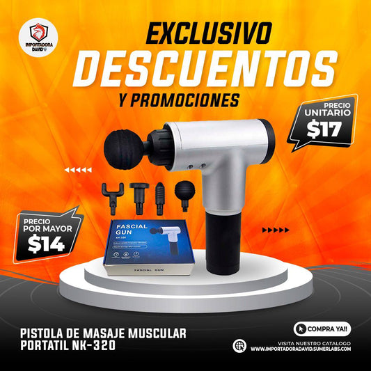 Pistola de Masaje Muscular Portátil NK-320