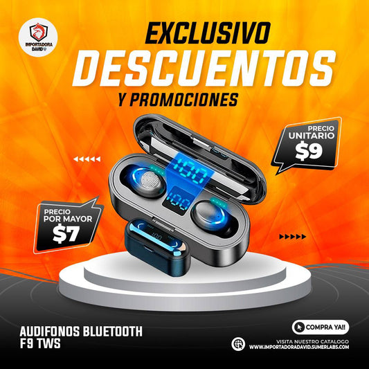 Audífonos Bluetooth F9 TWS