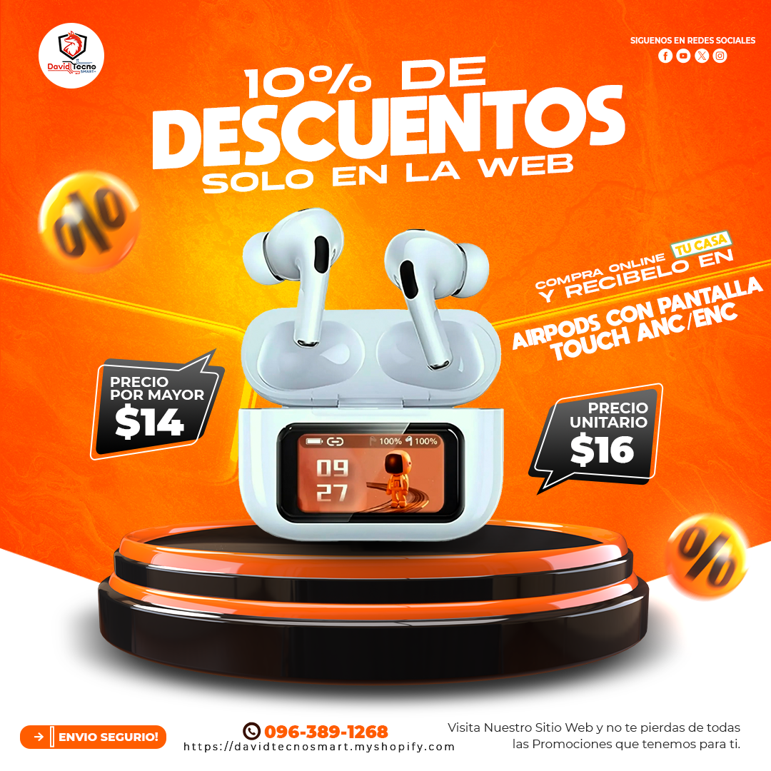 AirPods con Pantalla Touch ANC/ENC