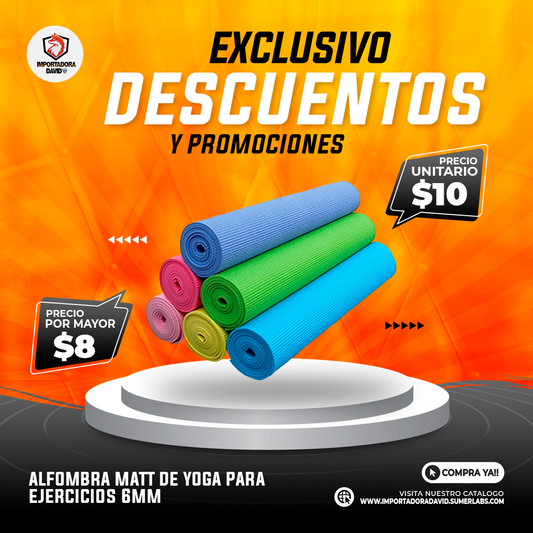 Alfombra Matt de Yoga para Ejercicios 6MM