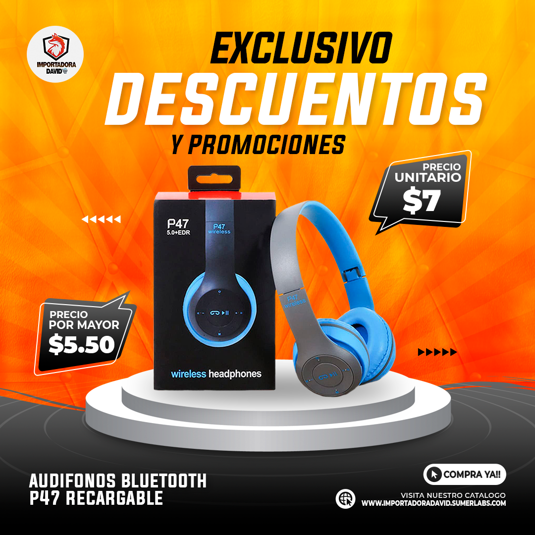 Audifonos Bluetooth P47 Recargable