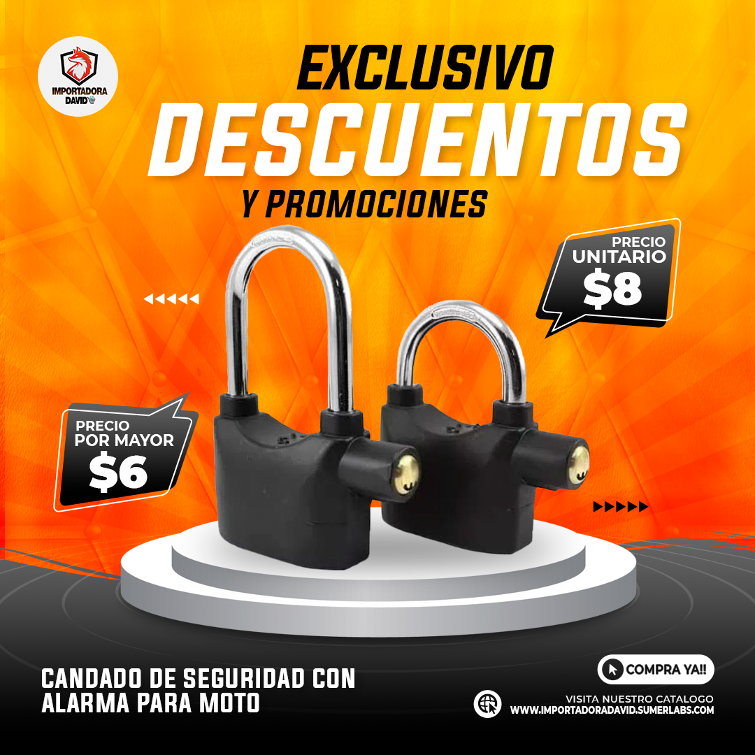 Candado de Seguridad con Alarma para Moto