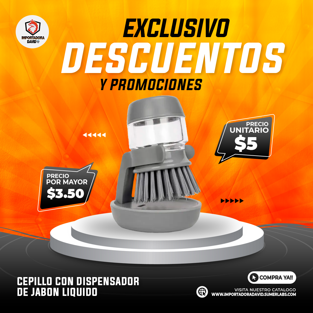 Cepillo con Dispensador de Jabon Liquido