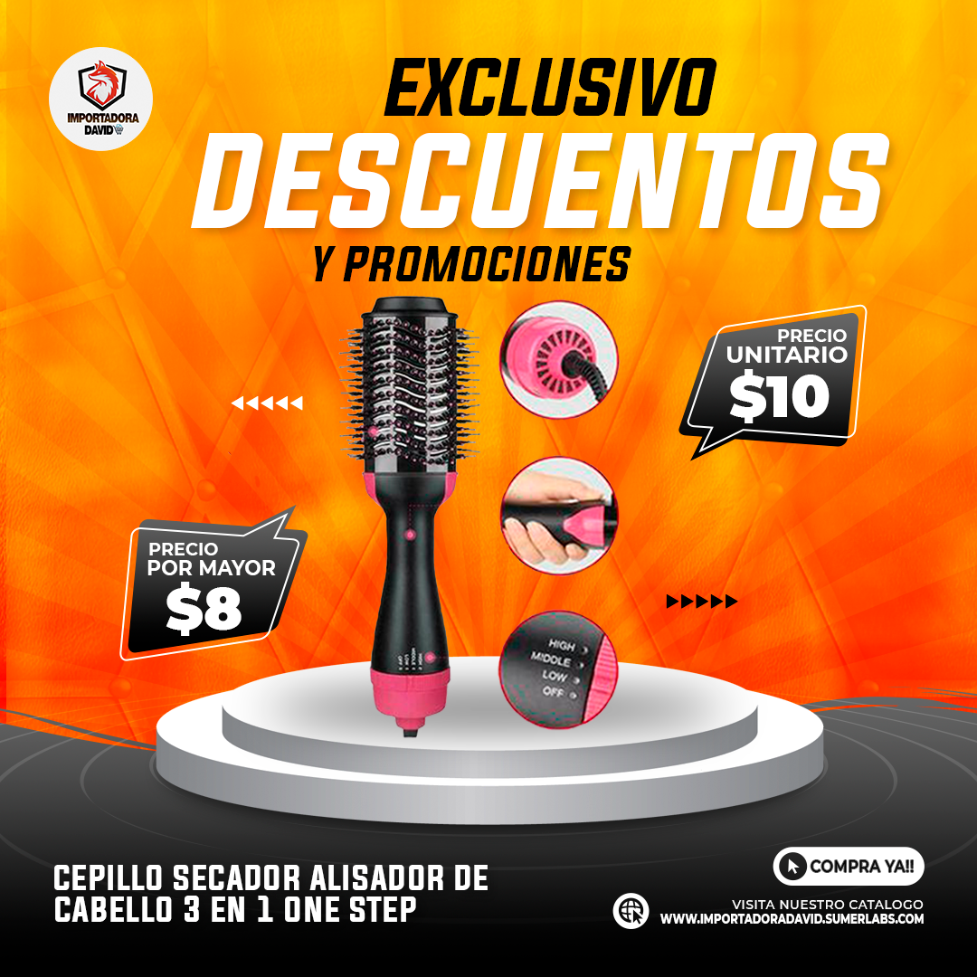 Cepillo Secador Alisador de Cabello 3 en 1 One Step
