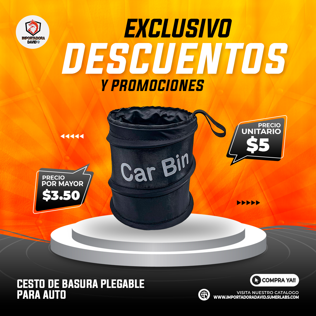 Cesto de Basura Plegable para Auto