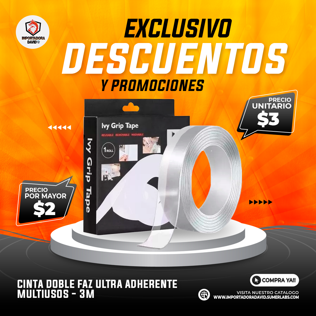 Cinta Doble Faz Ultra Adherente Multiusos - 3M