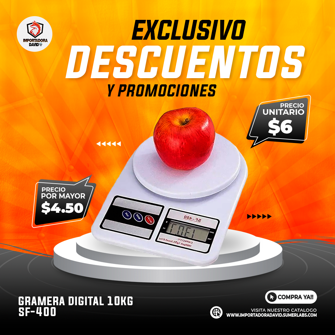 Gramera de Cocina Digital 10KG SF-400