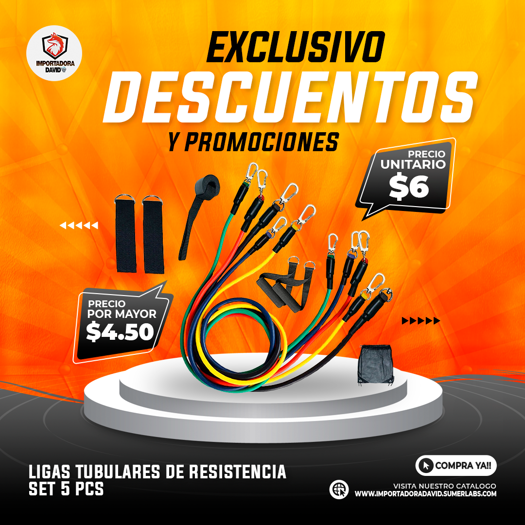 Ligas Tubulares de Resistencia Set 5 PCS