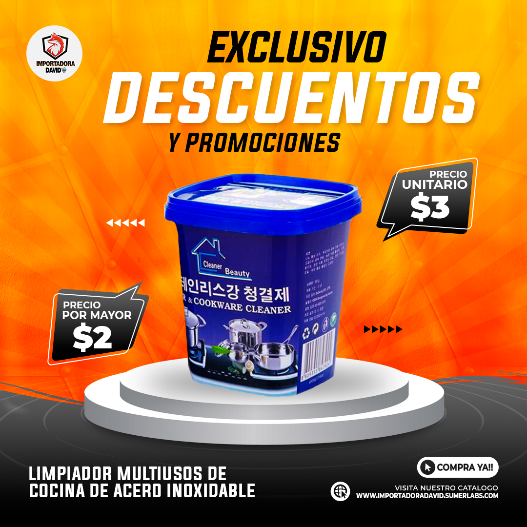 Limpiador Multiusos de Cocina de Acero Inoxidable