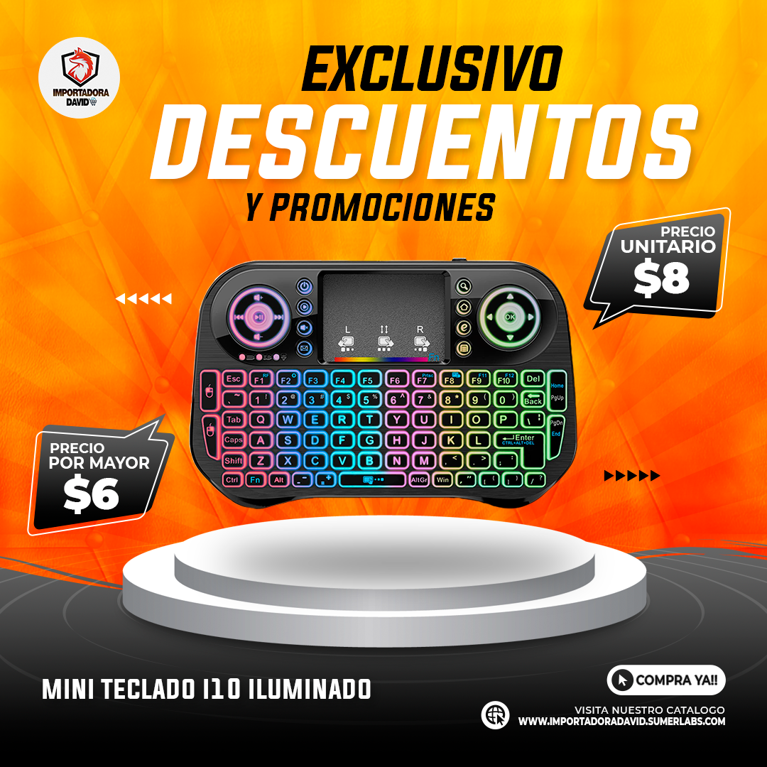 Mini Teclado Luz I10 Iluminado