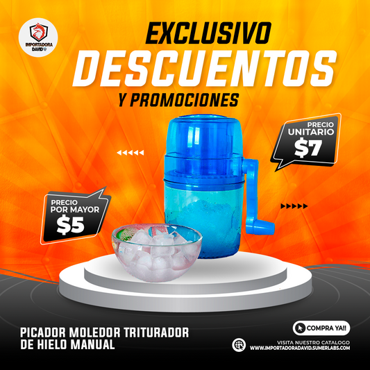 Picador Moledor Triturador de Hielo Manual