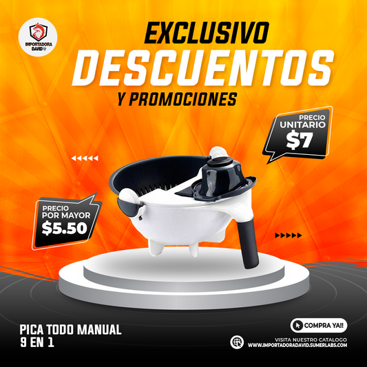 Picador Rallador Manual 9 en 1