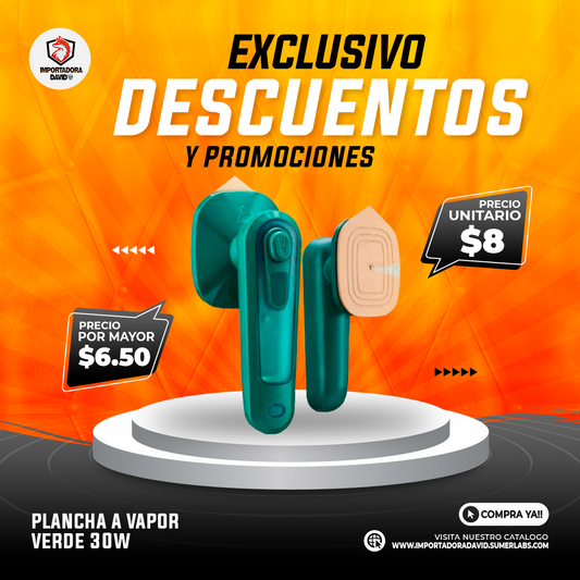 Plancha a Vapor Verde 30W
