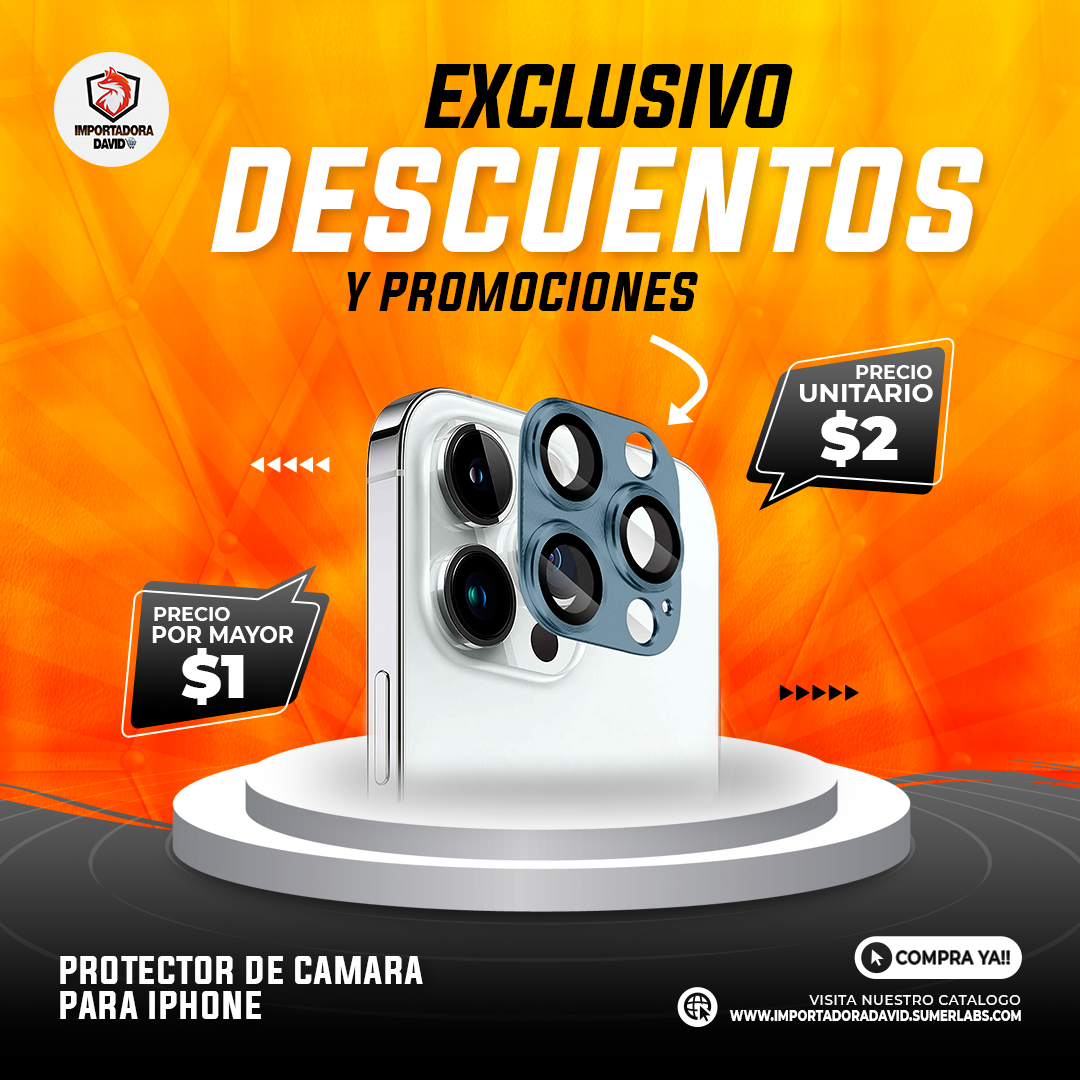 Protector de Camara Transparente para Iphone